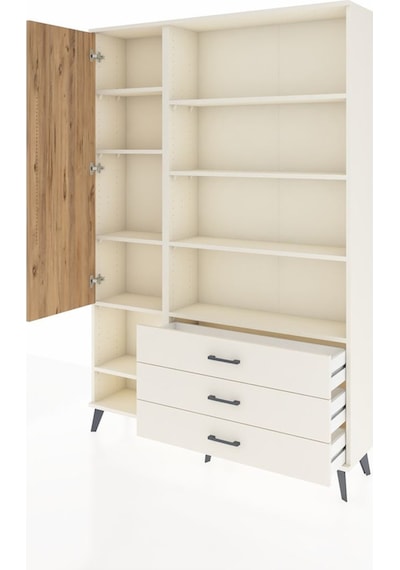 Arges Dolap 9 Raflı 3 Çekmeceli Tek Kapaklı 132x30x195 Aytaş... Aytaşı