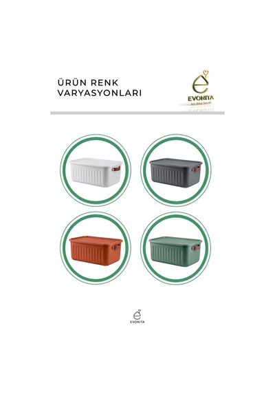 Dekoratif Saklama Kutusu 3lü Kapaklı Organizer Banyo Mutfak Düzenleyici Çok Amaçlı Kutu Kahverengi