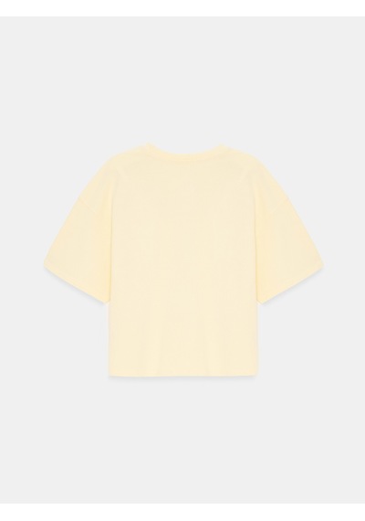 Dilvin 31017 %100 Pamuk Basic T-shirt-açık Sarı