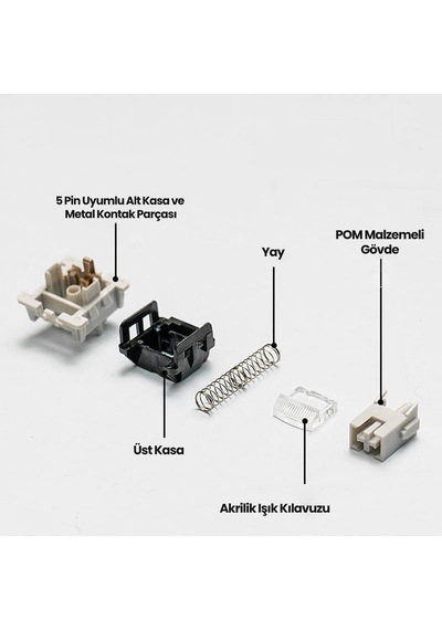 Aula Leobog Gray Wood V4 Lineer Mekanik Switch 100 Adet
