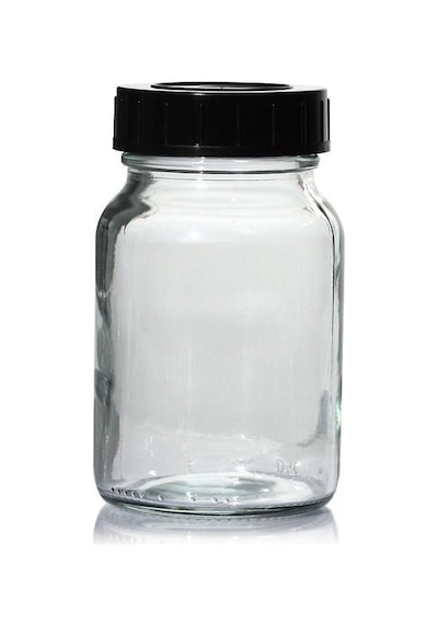 Şeffaf Cam Geniş Boyunlu Numune Şişesi 250 Ml 20 Adet