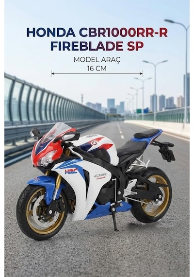 Hobbiez Lisanslı Honda Cbr1000rr-r Model Diecast 1/12 Ölçek Metal Motosiklet Araç Çok Renkli