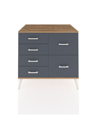 Kronos Şifonyer 6 Çekmeceli 88x59x80 Aytaşı-çam/antrasit Çam/antrasit