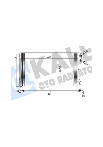 Klima - 402 - Kondenseri Bmw 1-serisi E81 - E82 - E87 - E88 3-serisi E90 - E91 - Almparca - Al-al 620x341x16