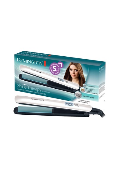 Shine Therapy Saç Düzleştirici - Daha Fazla Parlaklık İçin Mikroaktif İçerikli Seramik Kaplama - Fas Argan Yağı Ve E Vitamini, Lcd Ekran, 150-230 C, S8500