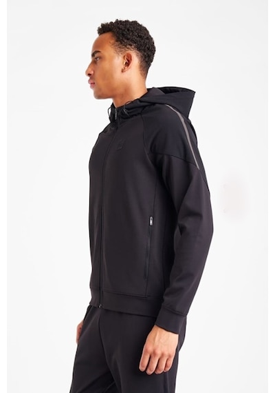Lescon 25n-1117 Erkek Fermuarlı Kapüşonlu Sweatshirt - Siyah SiYAH