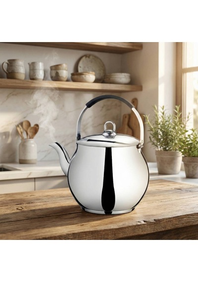 5 Lt. Küre Silikonlu Üstten Tutmalı Kettle Çelik