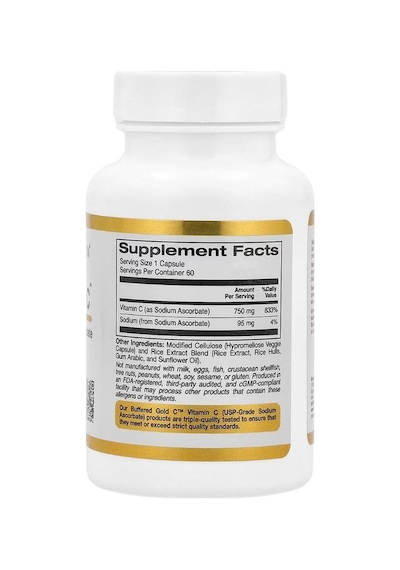 Buffered Gold C 750 Mg 60 Kapsül