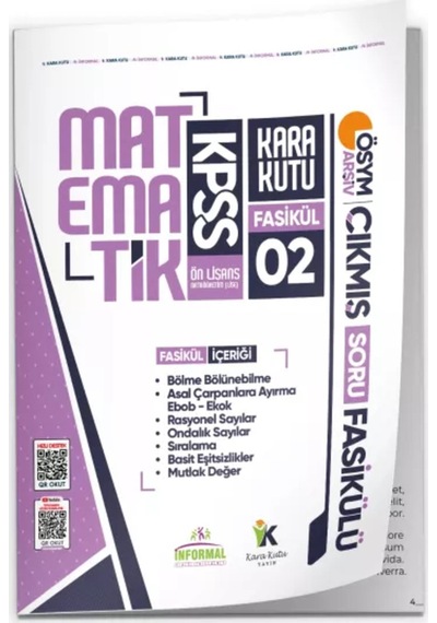 2026 Kpss Önlisans Matematik Kara Kutu 8li Fasikül Seti ÖSYM Çıkmış Soru Bankası Çözümlü Modül Paket