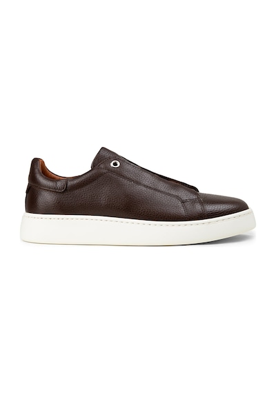 Deery Erkek Hakiki Deri Kahverengi Gizli Bağcıklı Sneaker - 04444mkhve01
