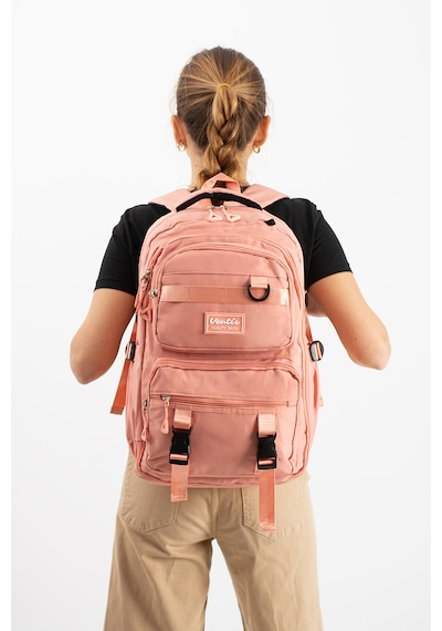 Ventis Qualty Okul Çantası Su Geçirmez Klinkır Kumaş Unisex Sırt Çantası Model 7c 12 Gri