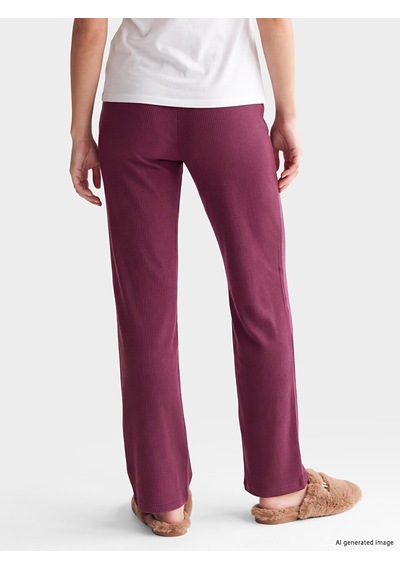 Lcw Dream Bordo Beli Lastikli Geniş Paça Kadın Pijama Altı
