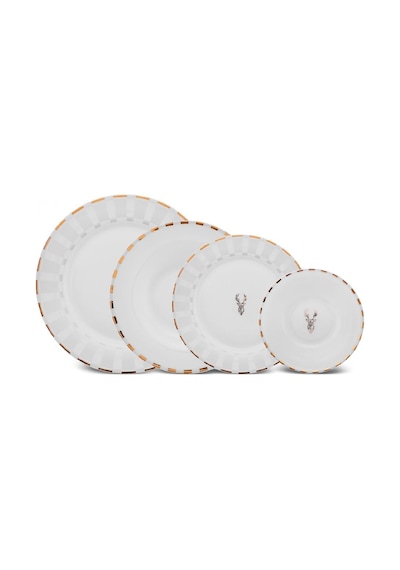 Karaca  Elegance Bone Aries Metalic 24 Parça 6 Kişilik Yemek Takımı