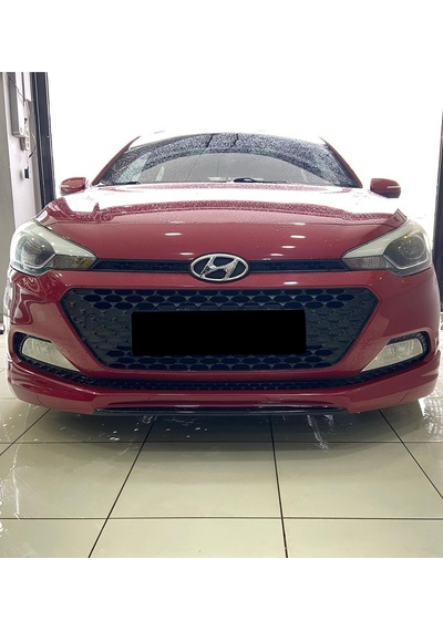 Hyundai I20 Uyumlu 2014-2017 Boyasız Mat Siyah, Abs Plastik Sport Ön Ek