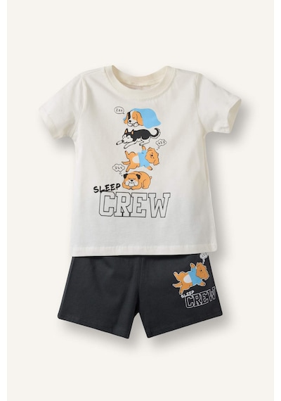 Defacto Baskılı 2li Pijama Takımı Erkek Bebek H4026a526hsar202 Antrasit-ar202