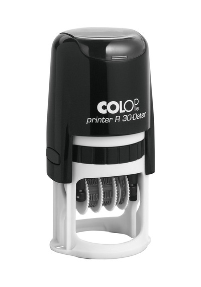 Colop R30 Tarih Kaşe Tr Siyah Kasa Mavi Keçe - 30 MM