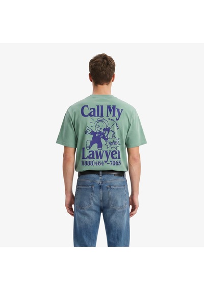 Market Walking And Talking Lawyer Erkek Yeşil T-shirt Ss0620