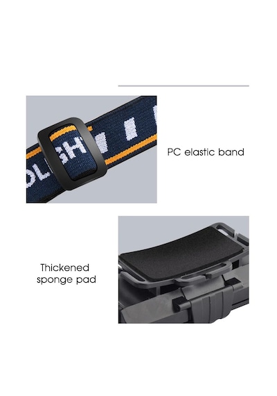 Peakstar Ps-888 Güçlü Usb Şarjlı 8 Modlu 6000 Lümen Kafa Lambası Mavi - Siyah