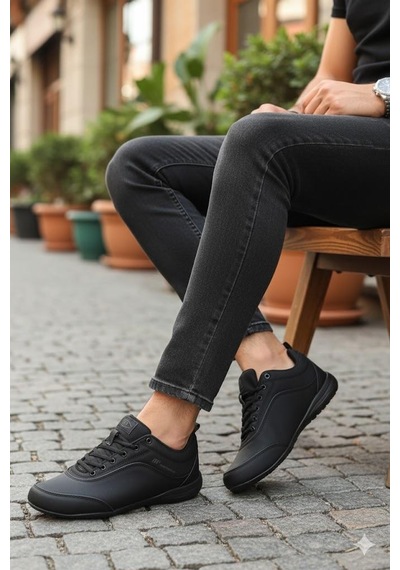 M.P 252 7332 Rahat Esnek Sneaker Erkek Ayakkabı Siyah
