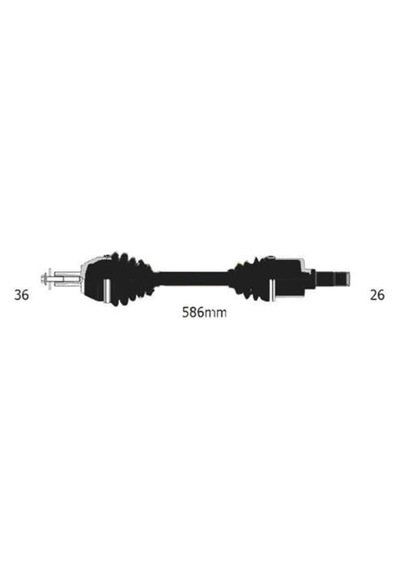 GKN GLANZER 304757 Aks Komple Mekanik Sol Golf V Jetta A3 1.6 Benzinli Bgu Bse 102 Beygır