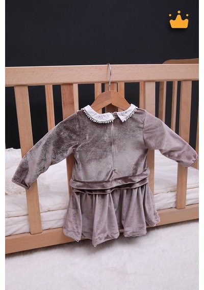 Babyhola Kız Bebek Çocuk Kadife Elbise Şık Bayramlık Nostaljik Retro Koleksiyon 13542 Kahverengi Babyhola Kız Bebek Çocuk Kadife Elbise Şık Bayramlık Nostaljik Retro Koleksiyon 13542 Kahverengi