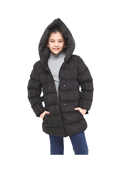 Benitto Kids Kız Çocuk Mont 51266-Siyah