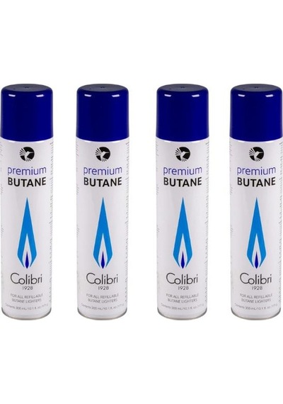 Colibri Premium Gazlı Ve Pürmüzlü Çakmaklar İçin Bütan Gaz 4'lü Paket