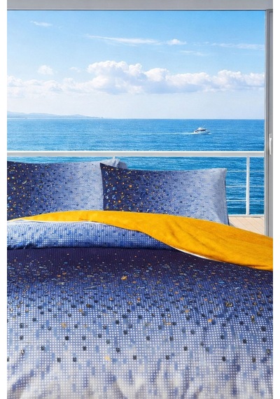 Özdilek Mosaic Nevresim Takımı Çift Kişilik - Lacivert Renkli