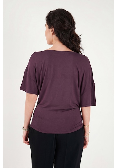 Lela Standart Fit Drape Detaylı Yarasa Kol T Shirt Bayan T Shirt 5866962 Mürdüm Lela Standart Fit Drape Detaylı Yarasa Kol T Shirt Bayan T Shirt 5866962 Mürdüm
