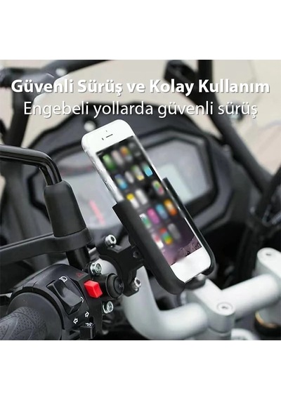 Ally Alüminyum Alaşım Bisiklet Motorsiklet Gidon Telefon Tutucu- 5775