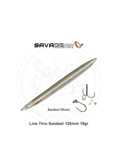 Savage Gear 3D Line Thru Sandeel 125Mm 19G 02 Sandeel Ghost