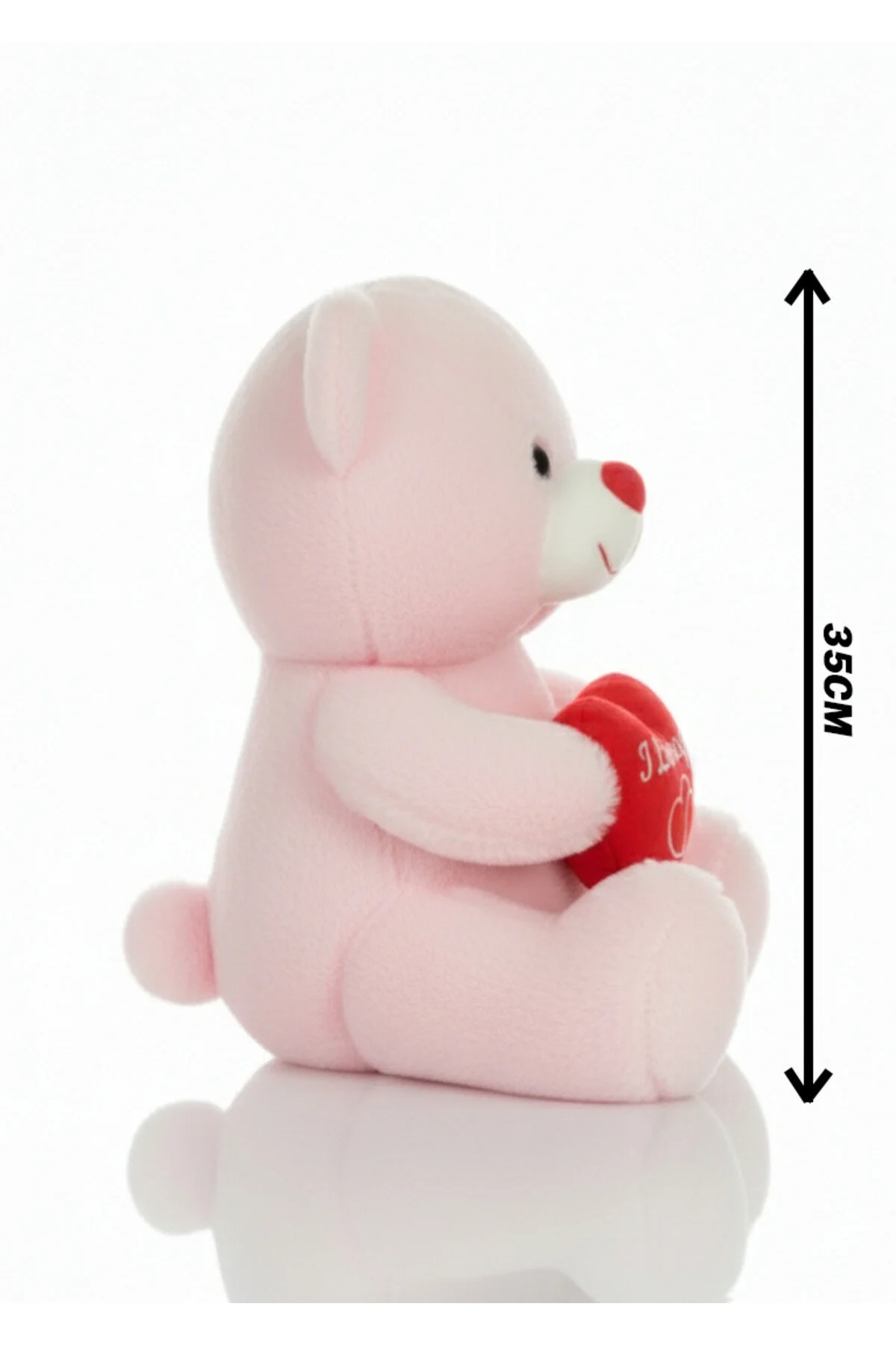 Ayıcık Kalpli 35cm - Sevimli & Yumuşak Açık Pembe