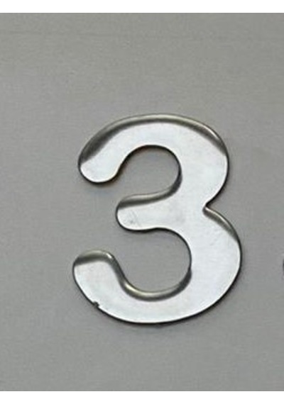 Kapı Numarası Krom Metal 4.2Cm No 3 Yapişkanli