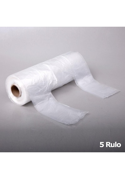 Rulo Şeffaf Market Poşet Torba Hışır Atlet Poşet Büyük Boy 200'lü 5 Rulo