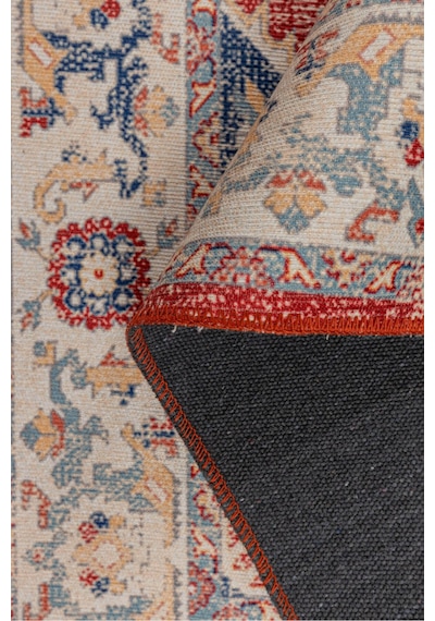 Foldy Vintage Desenli Dokuma Taban Dekoratif Kırmızı Halı Fl 28 Kırmızı 8