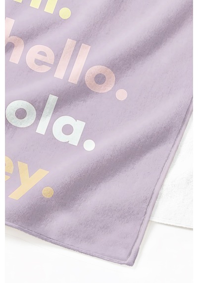 Hi Hello Tipografik Lila Plaj Havlusu-pastel Minimalist Havuz Deniz Banyo Hızlı Kuruyan Sahil Örtüsü Sessiz Yakamoz Hi Hello Tipografik Lila Plaj Havlusu-pastel Minimalist Havuz Deniz Banyo Hızlı Kuruyan Sahil Örtüsü Sessiz Yakamoz