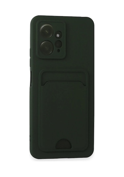 Uray Store Xiaomi Redmi Note 12 4g Kılıf Kelvin Kartvizitli Silikon - Koyu Yeşil