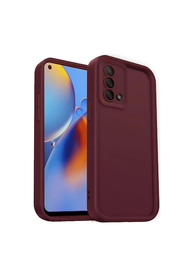Oppo A74 4g Uyumlu Kılıf Viera Silikon - Bordo