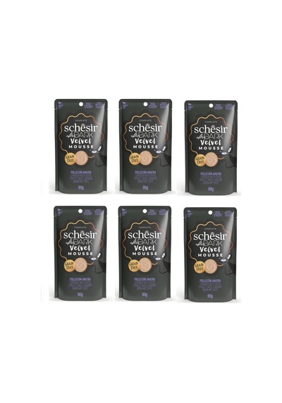 Schesir After Dark Tavuk Ve Ördekli Pouch Mousse Kedi Yaş Mama 80 Gr. X 6 Adet