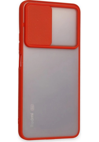 Cosmotex Newface Xiaomi Redmi Note 11t Kılıf Palm Buzlu Kamera Sürgülü Silikon - Kırmızı