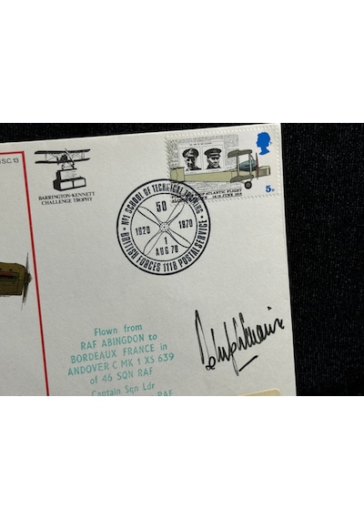 1970 İngiltere Kraliyet Hava Kuvvetleri Royal Air Force Raf 50. Ann. No.1 School Of Technical Training Fdc İlk Gün Zarfı Islak İmzalı  Teşhir Ürün