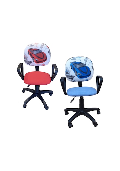 Depolife Depolife Ralli Araba Desenli Ofis Çocuk Ders Çalışma Koltuğu