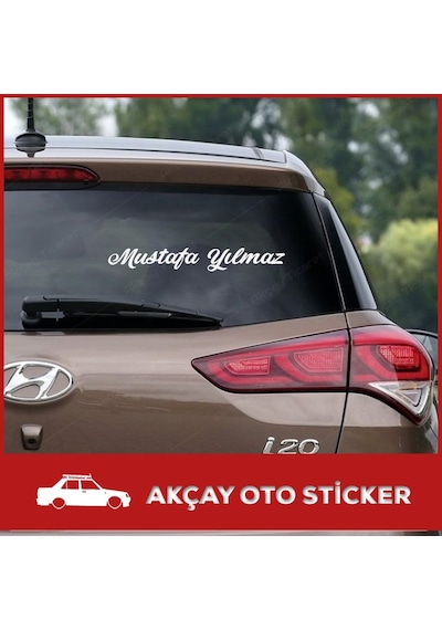 (2 Adet) Isme Özel Sticker Isim Sticker Isme Özel Araba Sticker