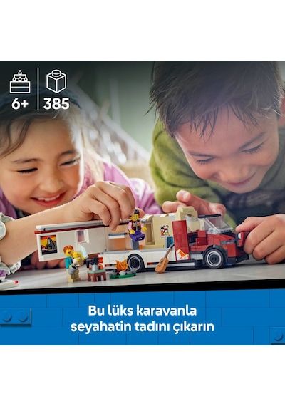 LEGO® City Tatil Macera Karavanı 60454 - 6 Yaş ve Üzeri Çocuklar için Yaratıcı Oyuncak Yapım Seti (385 Parça)