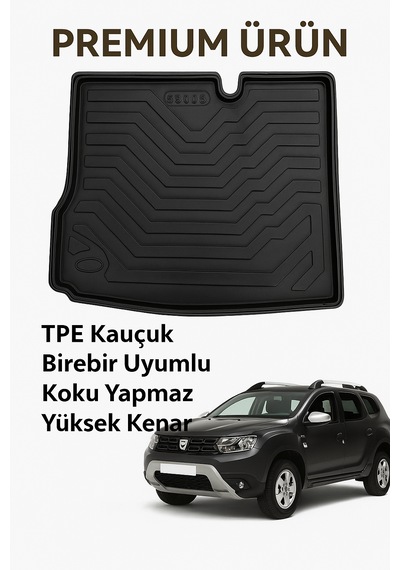 Dacia Duster 4x2 2018+ İle Uyumlu Bagaj Havuzu 3d Premium