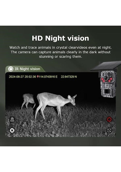 Avenır 3mp Gps Black Light 4g Kamuflaj Fotokapan Solar Kamera Av-s443h