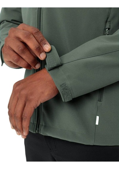 Vaude Cyclone Kapüşonlu Softshell Erkek Ceket 46387 Agave