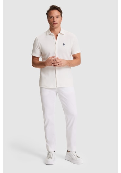 U.S. Polo Assn. U.s. Polo Assn. Erkek Beyaz Gömlek Örme 50320217-vr013