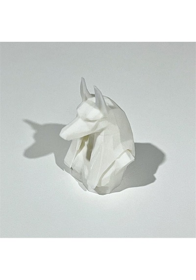 Antik Mısır Anubis Biblo Büst Beyaz 12 Cm