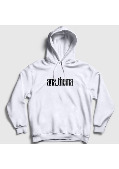 Presmono Unisex New Anathema Kapüşonlu Sweatshirt Beyaz